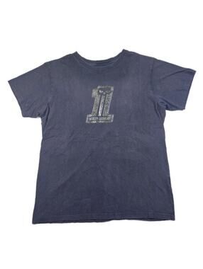 Harley Davidson - Black Graphic Print #1 Skull Sparkle T-Shirt USA - Mens XL